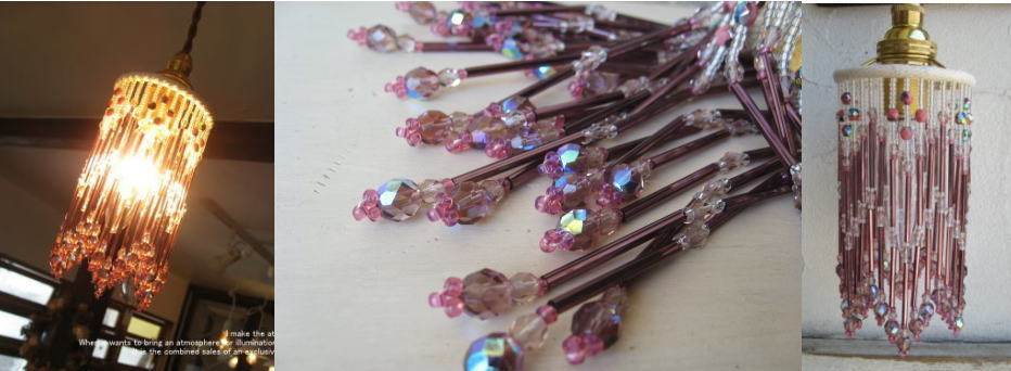 チェコビーズがかわいい照明