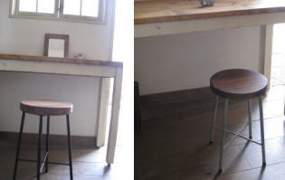 ファニチュアー 丸椅子 アイアン