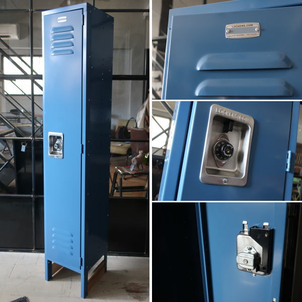 ブルーカラーが魅力的な収納棚