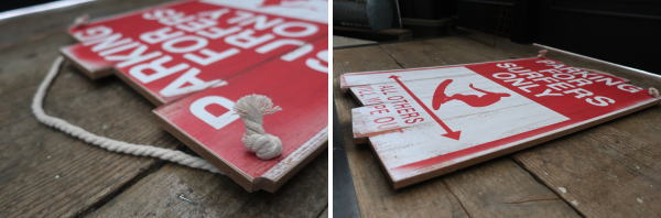 木の温もりのあるウッドボードアートパネル　サーフ