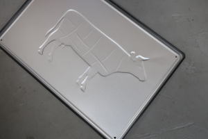 ヴィンテージ風のBEEF PART英字サインプレート