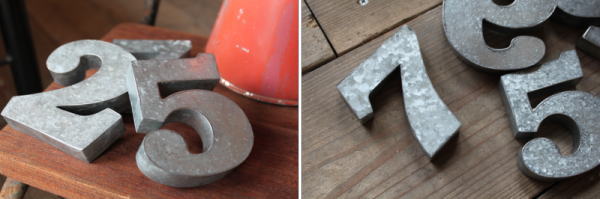 ブリキ文字 ナンバー 雑貨