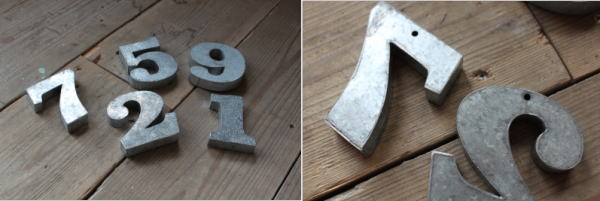 ブリキ文字 ナンバー 雑貨