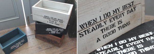 素朴な風合いとカラーがオシャレなボックス