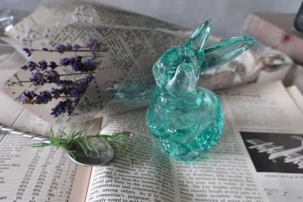 ガラス ラビット インテリア