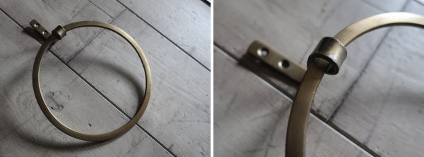 ラウンドデザインのタオルハンガー