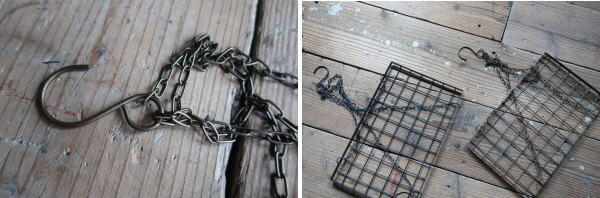 ディスプレイにおしゃれな　アイアン素材のハンキングハンガー