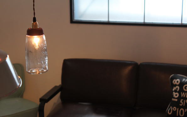 ガラスボトル照明 ナチュラルインテリア