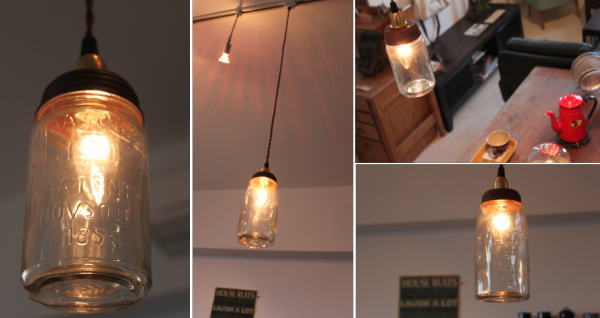 ガラスボトル照明 ナチュラルインテリア