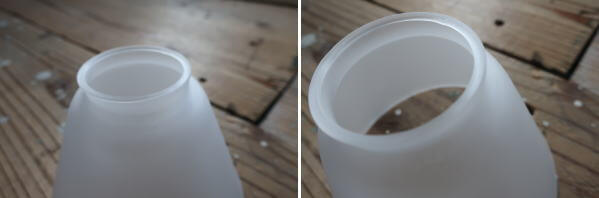 場所を選ばず使える　半透明のシンプルなガラスシェード