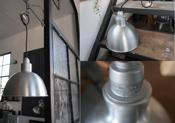 アルミ素材が魅力的な無機質なライト