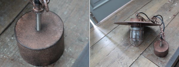 ジャンク仕上げのおしゃれな照明