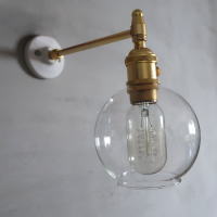 ガラス陶器の壁付照明