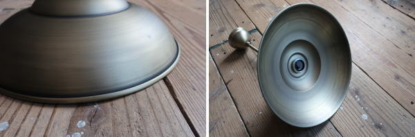 シェード付き アンティークゴールドカラーが雰囲気あるスティック可動シェードライト