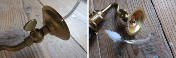 ステンドガラスの色と模様が美しい　可動式ステンドグラスランプブラケットライト