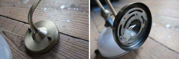 ガラスシェードとメタルガードの組み合わせがお洒落な　ミルクガラスブラケットライト