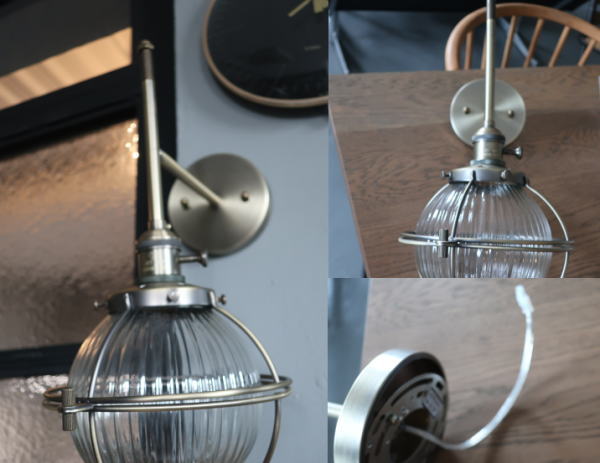 メタルガード付きのお洒落な壁付けライト