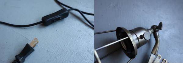 クラシカルなアームコードライト