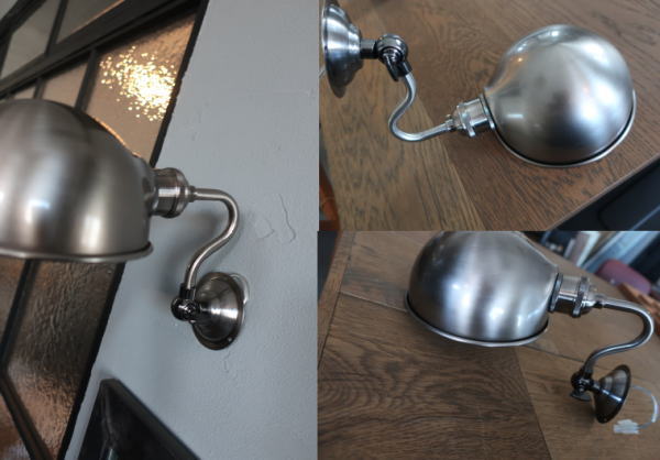 シンプルでクールなメタルブラケットライト,洗面や階段におすすめ