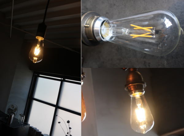 LEDならではの長寿命とレトロな光を両立したインテリア向け電球,カフェ照明にも人気