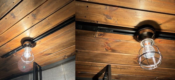 裸電球スタイルを楽しめるガード付き照明器具