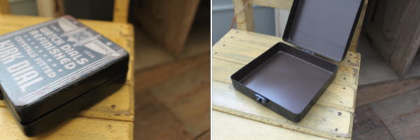 ディスプレイにおしゃれなアイアンボックス