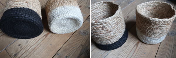 ナチュラルグリーンポット バスケット