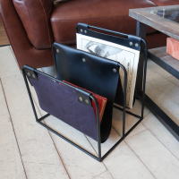 アイアン レザー マガジンラック