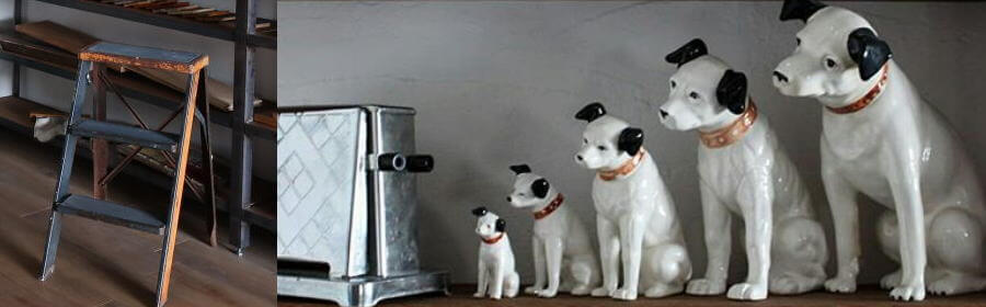 収納やディスプレイでも使いたいアンティークのトランクやバスケット