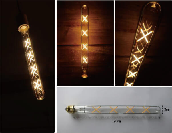 ステイックデザインの電球