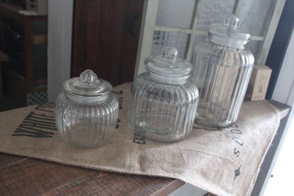 ガラスジャー お菓子 レトロ