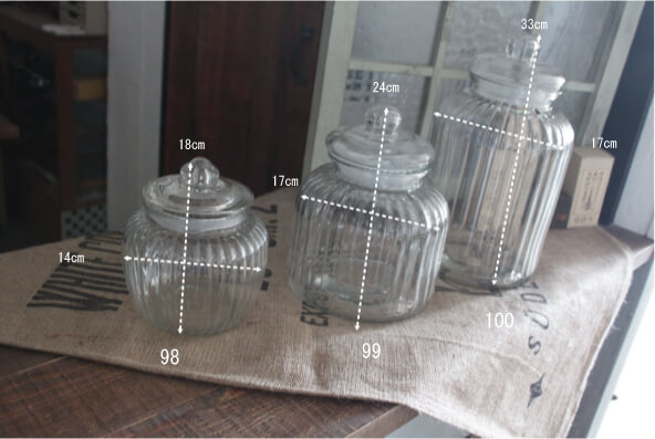 ガラスジャー お菓子 レトロ