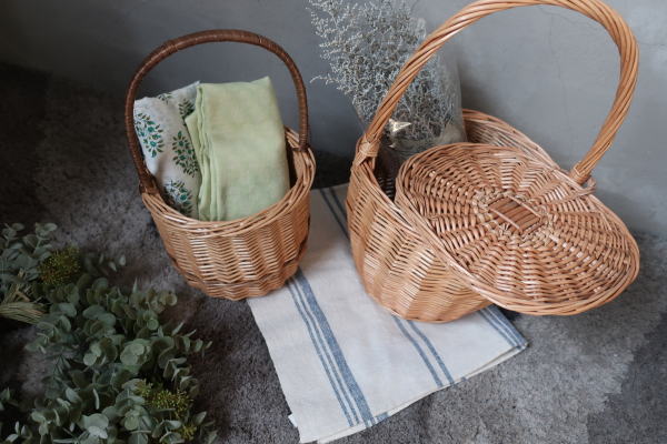 収納にもかわいいバスケットの販売