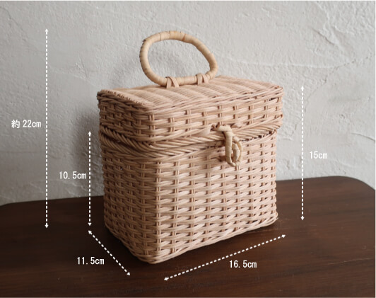 蓋つきがうれしいバスケット