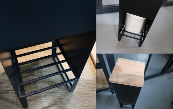 ブラック×ウッドの異素材ミックスがインテリアに映える収納ボックス