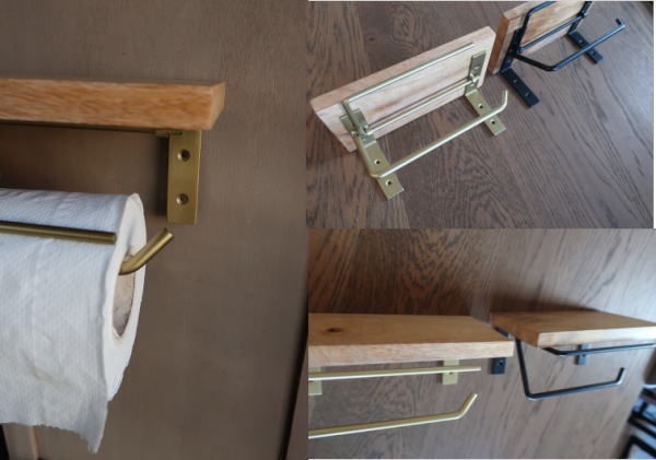 アイアンバーのペーパーホルダーpo177,ブラックカラー