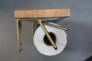 アンティークゴールドの棚付きホルダーpo177