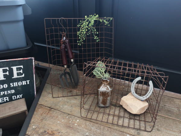 ジャンクガーデニングにお勧めな ワイヤーバスケット