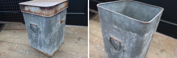 ジャンクガーデニングにお勧めなジャンクな風合いのレトロフタ付きBOX