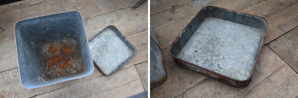 ジャンクガーデニングにお勧めなジャンクな風合いのレトロフタ付きBOX