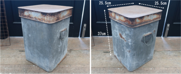 ジャンクガーデニングにお勧めなジャンクな風合いのレトロフタ付きBOX