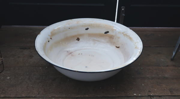 ジャンクな風合い　レトロホーローボウル 琺瑯ボウルの販売