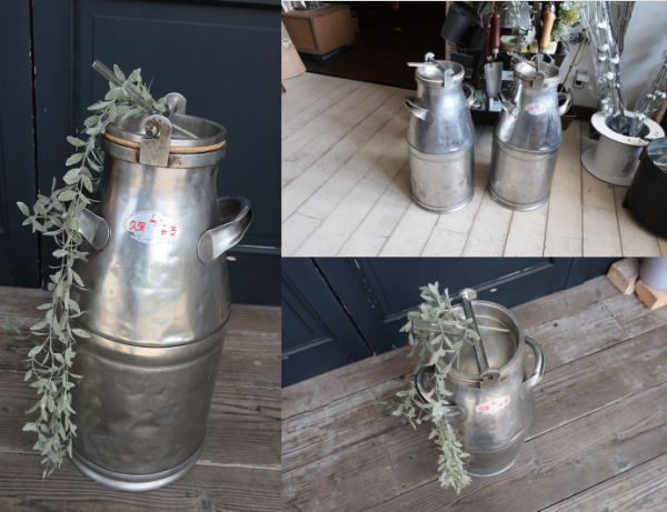 ガーデニングに使いたいレトロなミルク缶