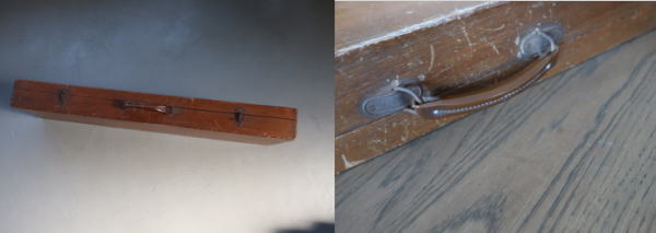 昭和レトロな道具入れ 木箱