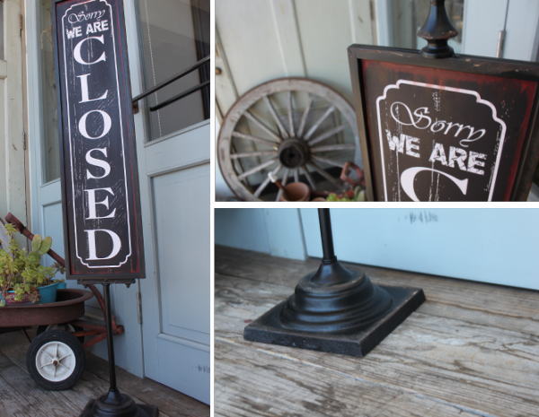 おしゃれなクローズドサイン