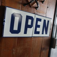 サインボード オープンクローズ アイアン