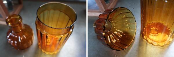 2wayでつかえる　鮮やかなカラーとウェーブデザインが魅力の　ガラスフラワーベース