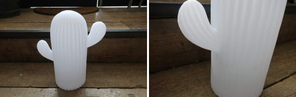 太陽光を利用するソーラー充電式の　サボテン型ライト　外部利用可能