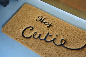 かわいい玄関デザインマット