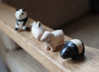 かわいい木製の動物ハンコ
